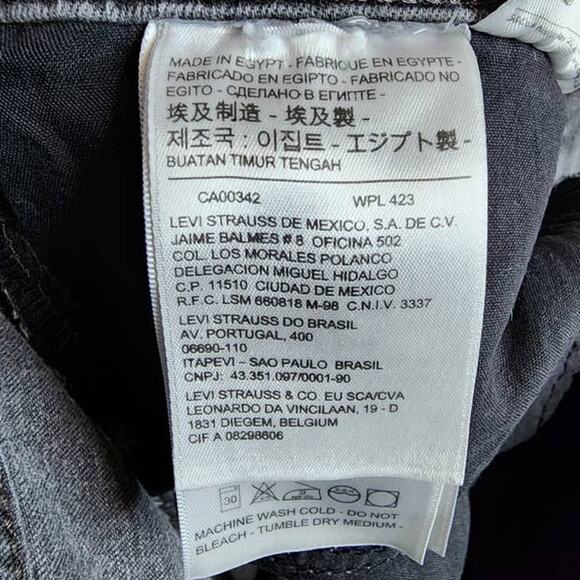 Levi's Womens Gray 720 High Rise Super Skinny Jeans 28 - Picture 7 of 10